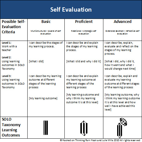 self evaluation example